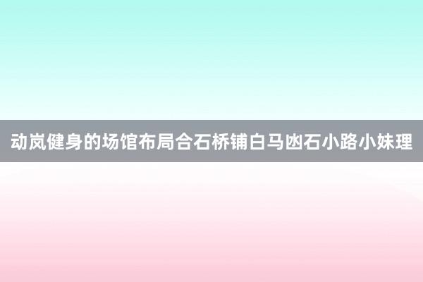 动岚健身的场馆布局合石桥铺白马凼石小路小妹理